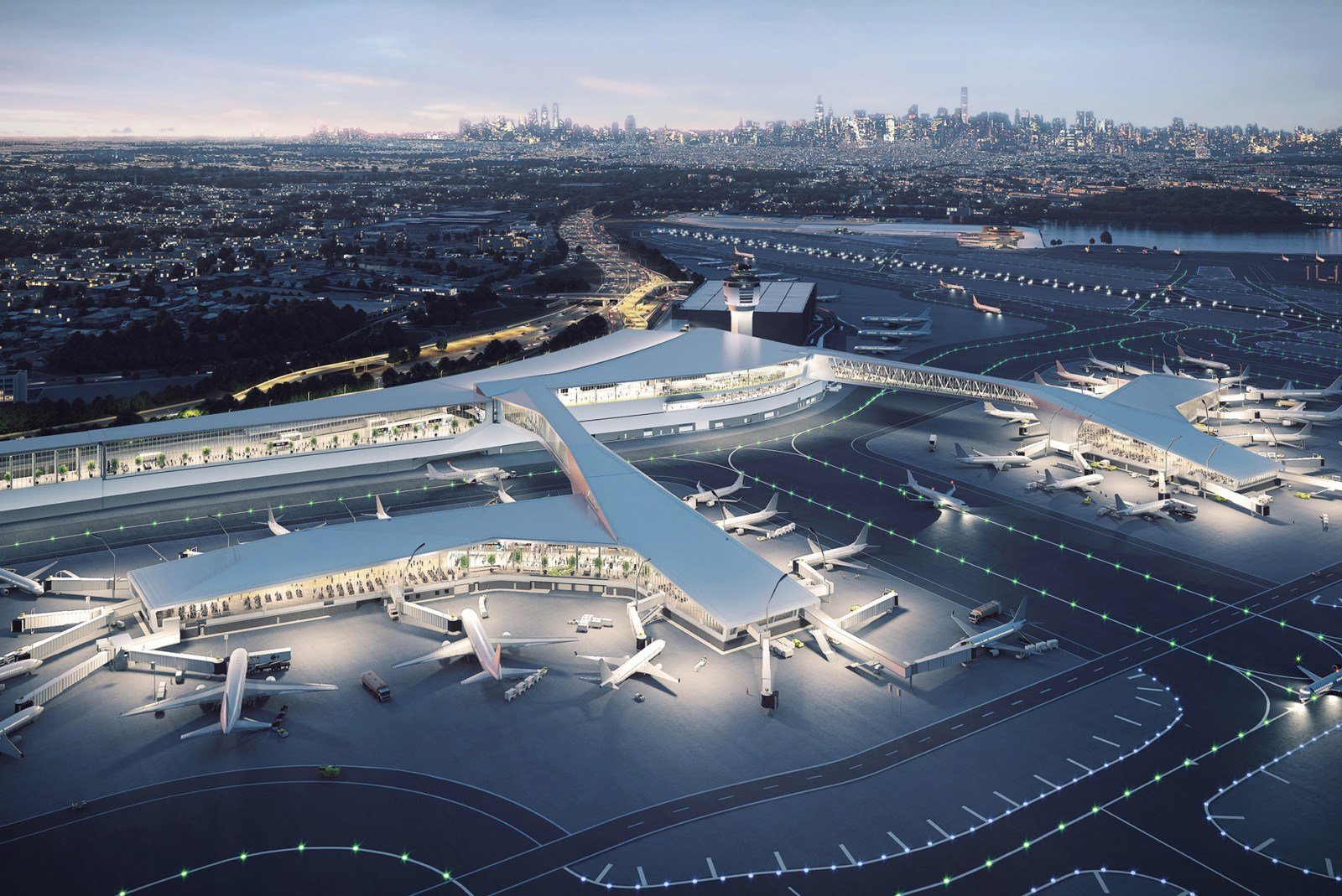 5ea2b035 Laguardia Airport New Terminal B Dusk Rendering 1900 1600x1069 1 