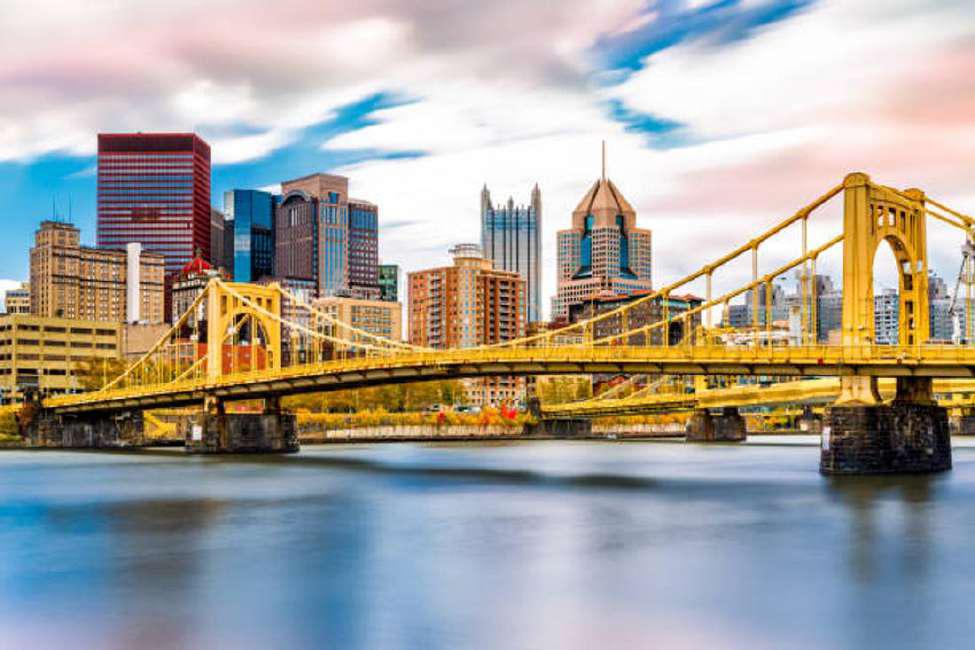 View of Pittsburgh, Pennsylvania from the water